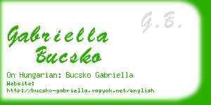 gabriella bucsko business card